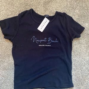 brandy melville navy baby tee